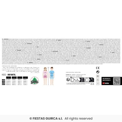 Disfraz de Paje Infantil Azul