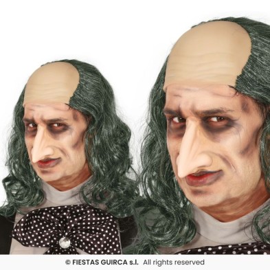Calva con pelo gris