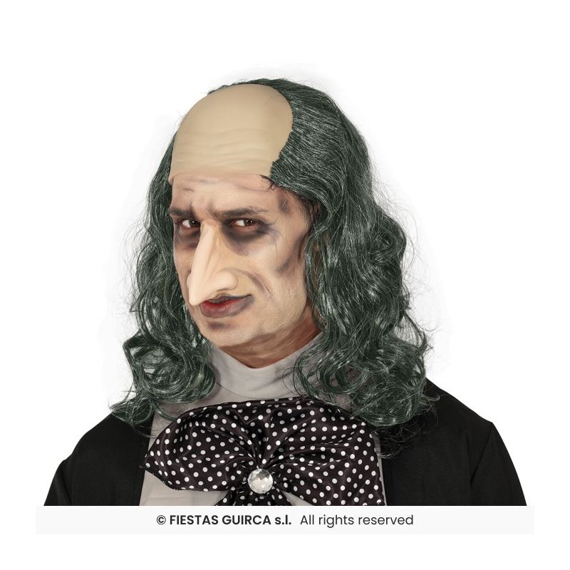 Calva con pelo gris