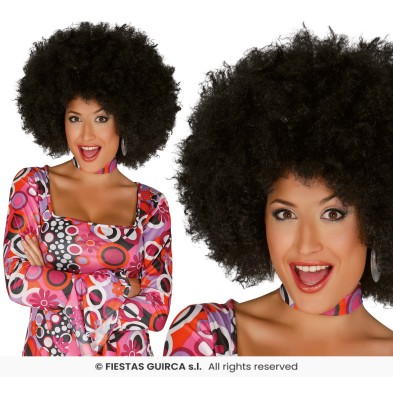 Peluca Afro Negra