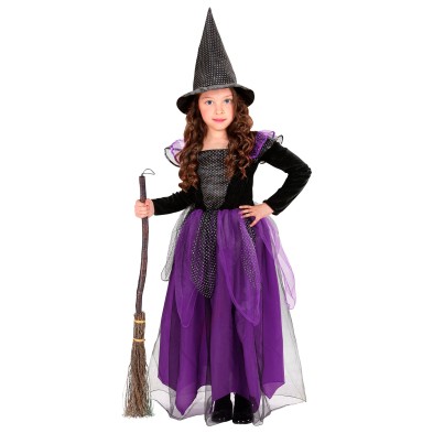 Disfraz de Bruja Morada para niña