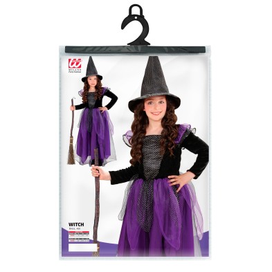 Disfraz de Bruja Morada para niña
