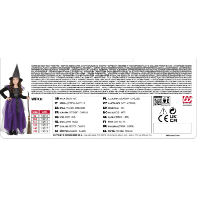 Disfraz de Bruja Morada para niña