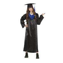 Toga Graduación negra cinta azul