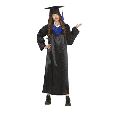 Toga Graduación negra cinta azul