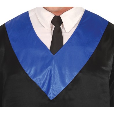 Toga Graduación negra cinta azul