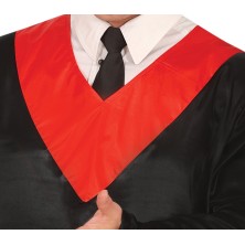 Toga Graduación negra cinta roja