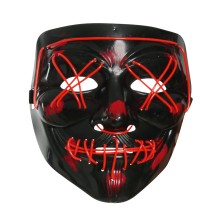 Careta Negra con luz PVC