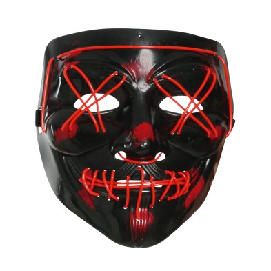 Careta Negra con luz PVC
