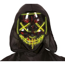 Careta Negra con luz PVC