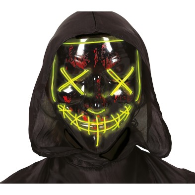 Careta Negra con luz PVC
