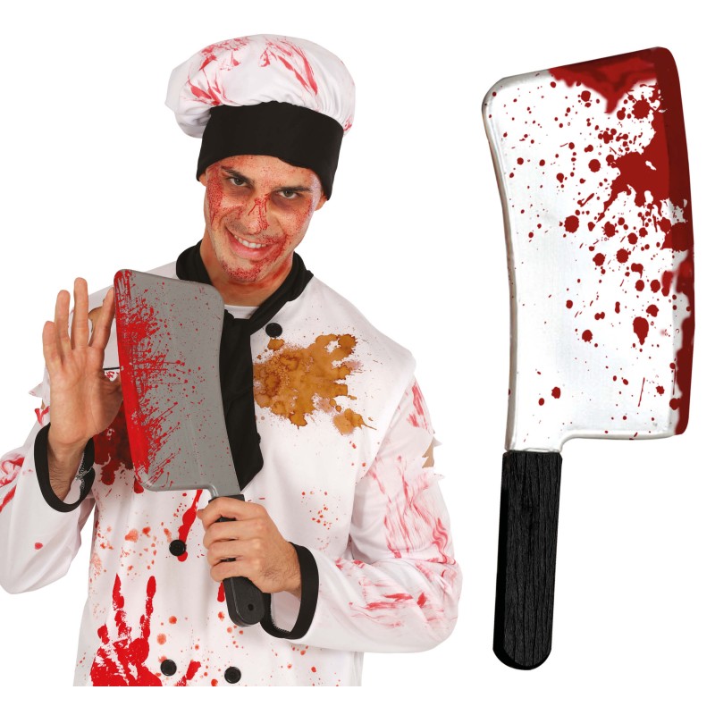 Cuchillo carnicero con sangre