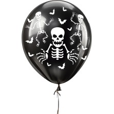 Globos negros esqueleto