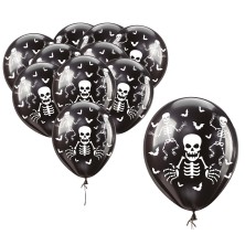 Globos negros esqueleto