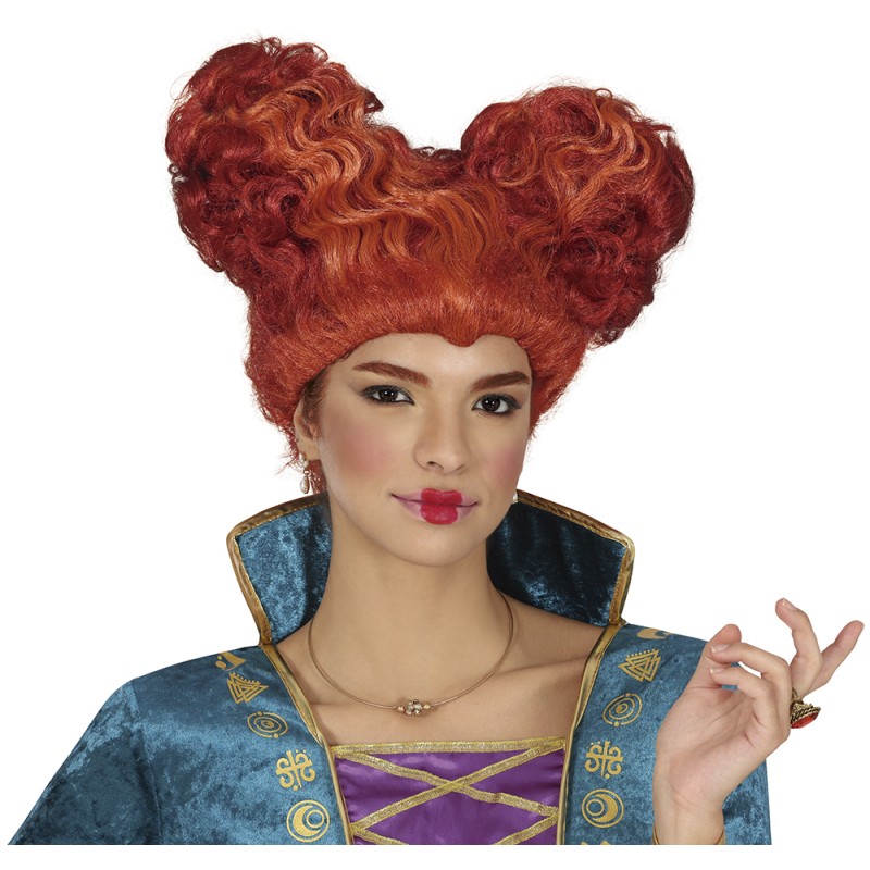 Peluca rizos roja