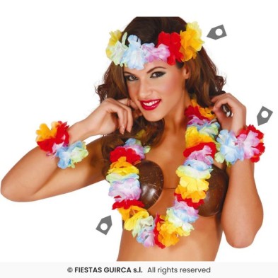 Conjunto Hawaiano multicolor