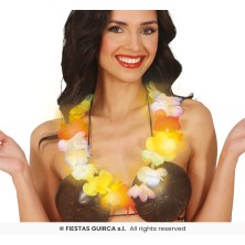 Collar hawaiano con luces