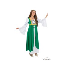 Disfraz de Dama medieval Verde