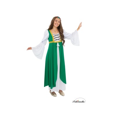 Disfraz de Dama medieval Verde