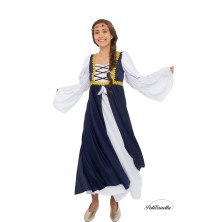 Disfraz de Mujer medieval Azul