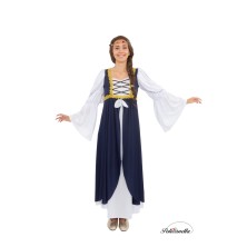 Disfraz de Mujer medieval Azul