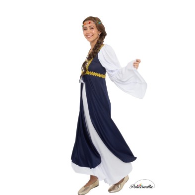 Disfraz de Mujer medieval Azul