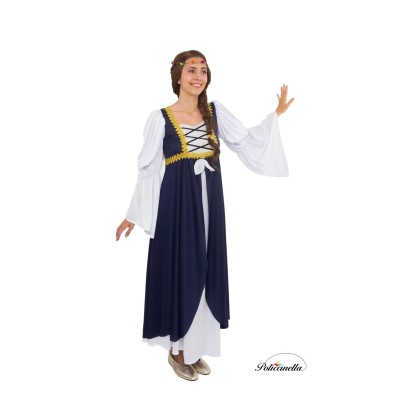 Disfraz de Mujer medieval Azul