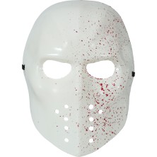 Careta Hockey blanca con sangre