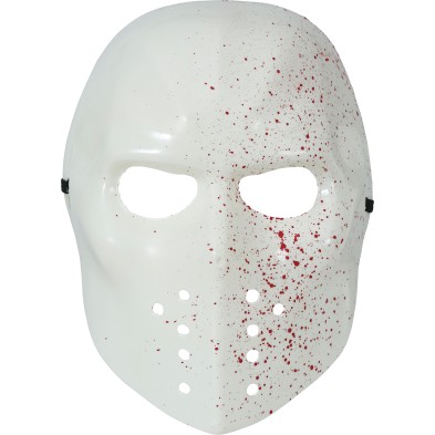 Careta Hockey blanca con sangre