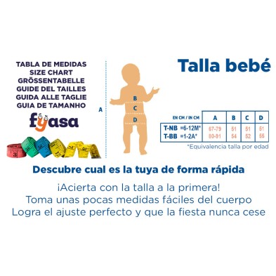 Disfraz de enanito azul bebe