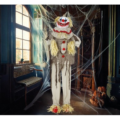 Payaso Espantapájaros con luz sonido y movimiento