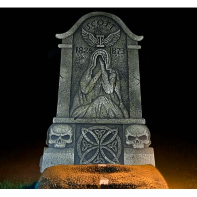 Lápida con fantasma