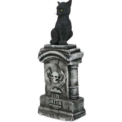 Lápida con gato