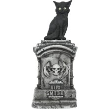 Lápida con gato