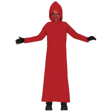 Túnica roja con capucha infantil