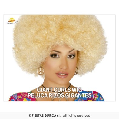 Peluca Afro Rubia