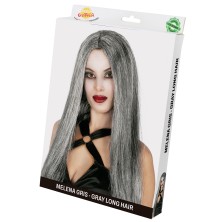 Peluca melena gris