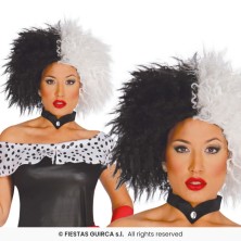 Peluca blanca y negra