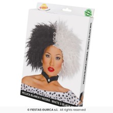 Peluca blanca y negra