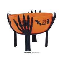 Bol naranja con soporte para Halloween