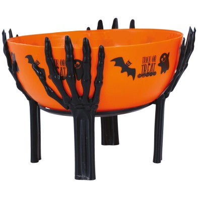 Bol naranja con soporte para Halloween