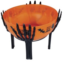 Bol naranja con soporte para Halloween