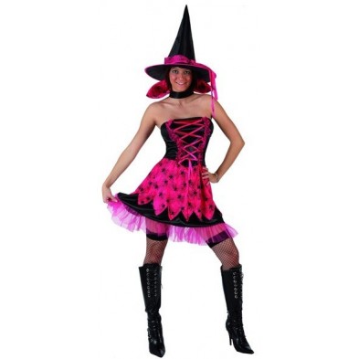 Disfraz de Bruja rosa
