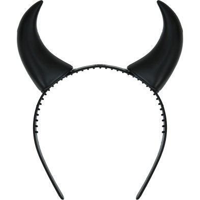 Diadema cuernos negros de diabla