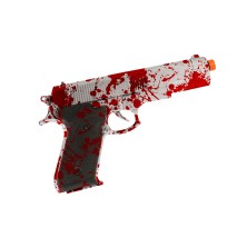 Pistola con sangre