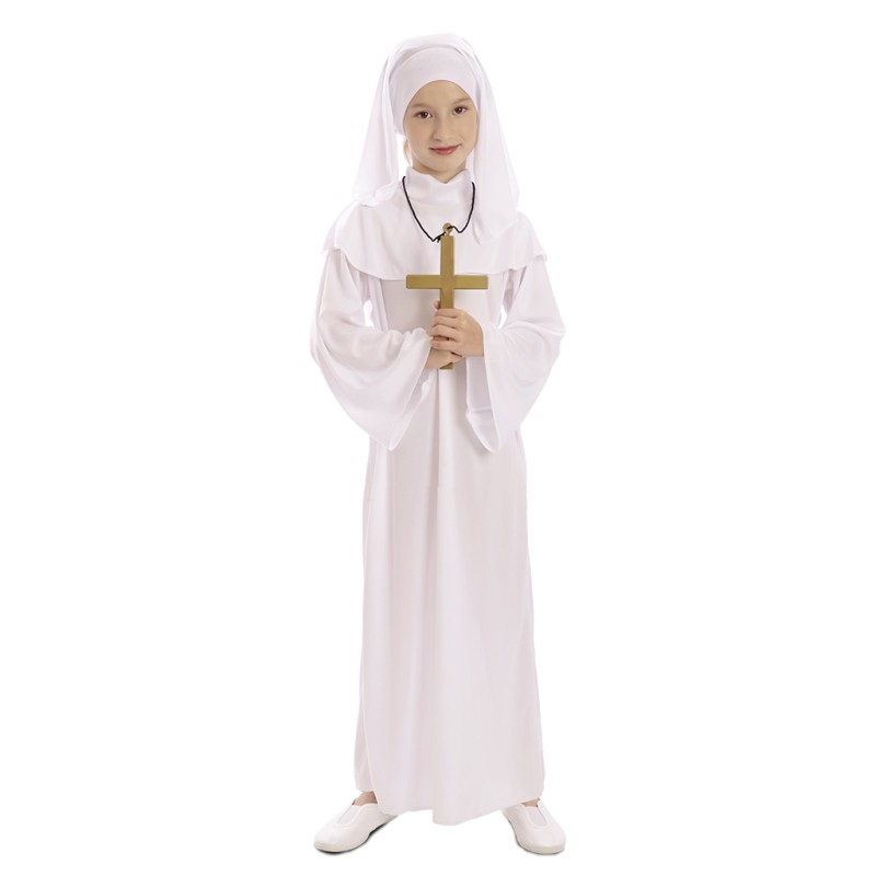 Disfraz de monja blanca infantil