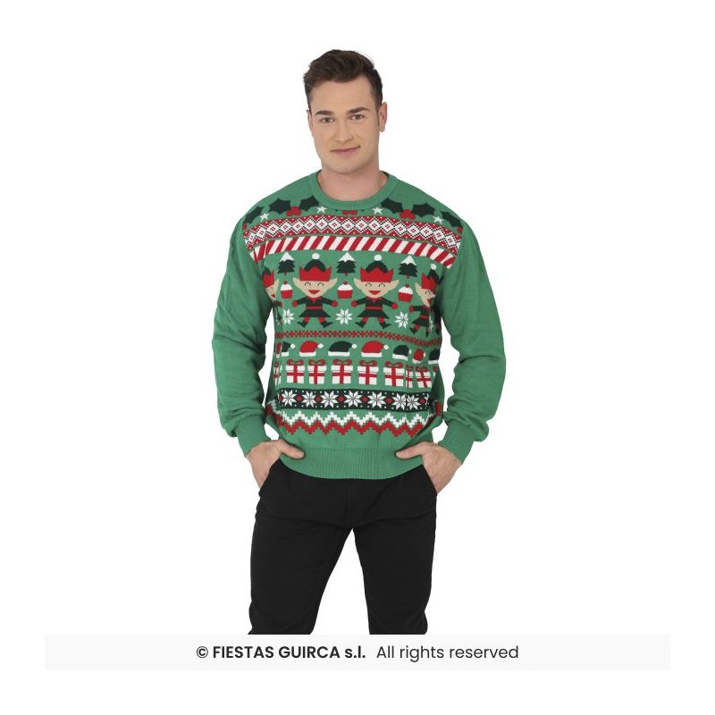 Jersey navidad elfo hombre