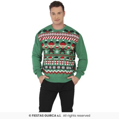 Jersey navidad elfo hombre