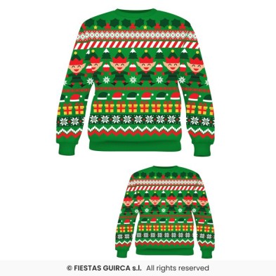 Jersey navidad elfo hombre