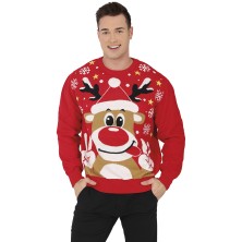 Jersey navidad reno para hombre
